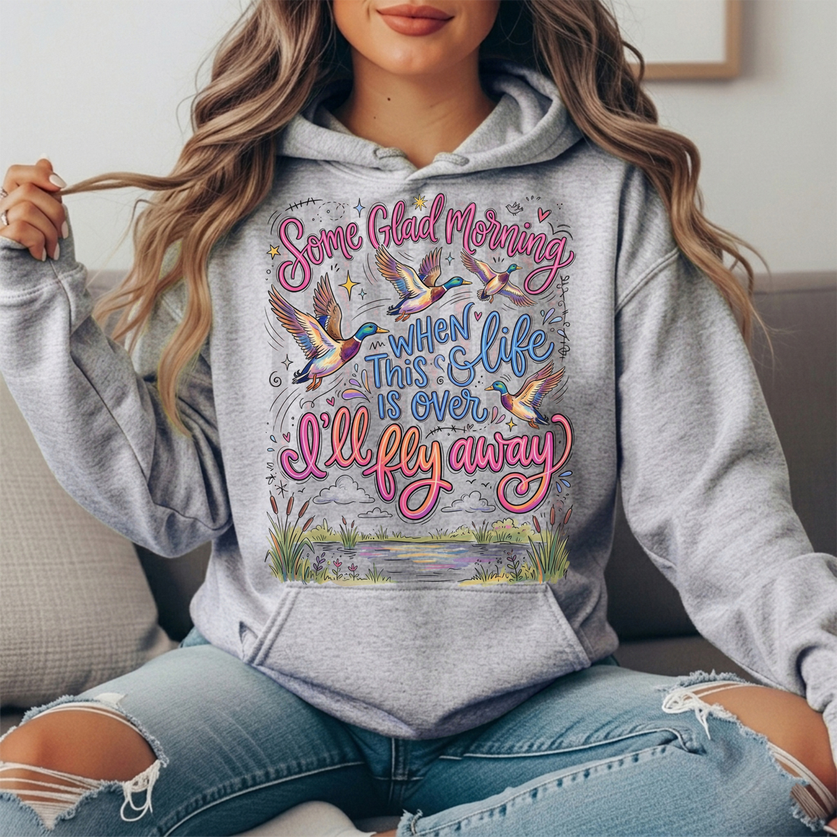 I'll Fly Away Duck Graphic Hoodie