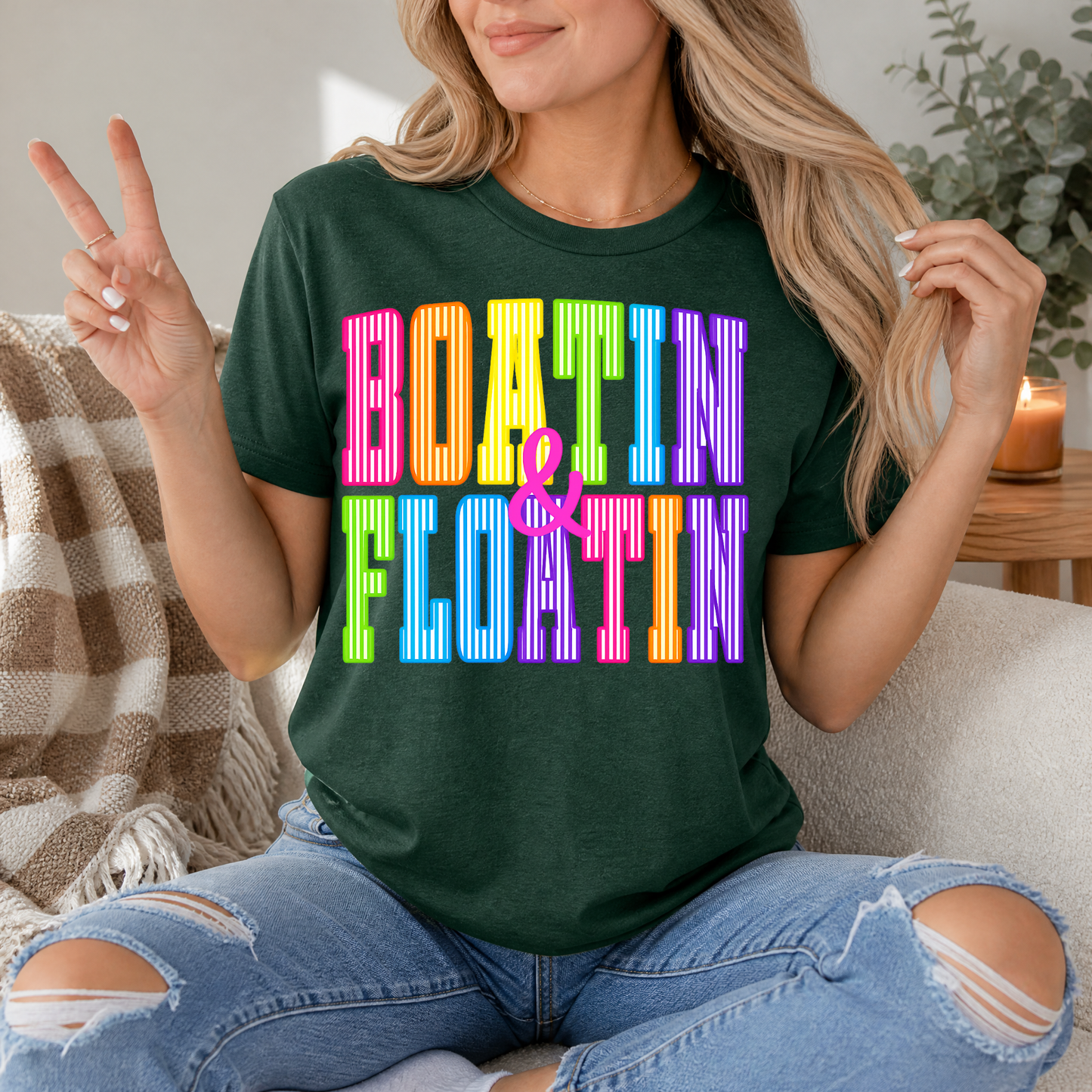Boatin & Floatin  Premium Graphic Tee