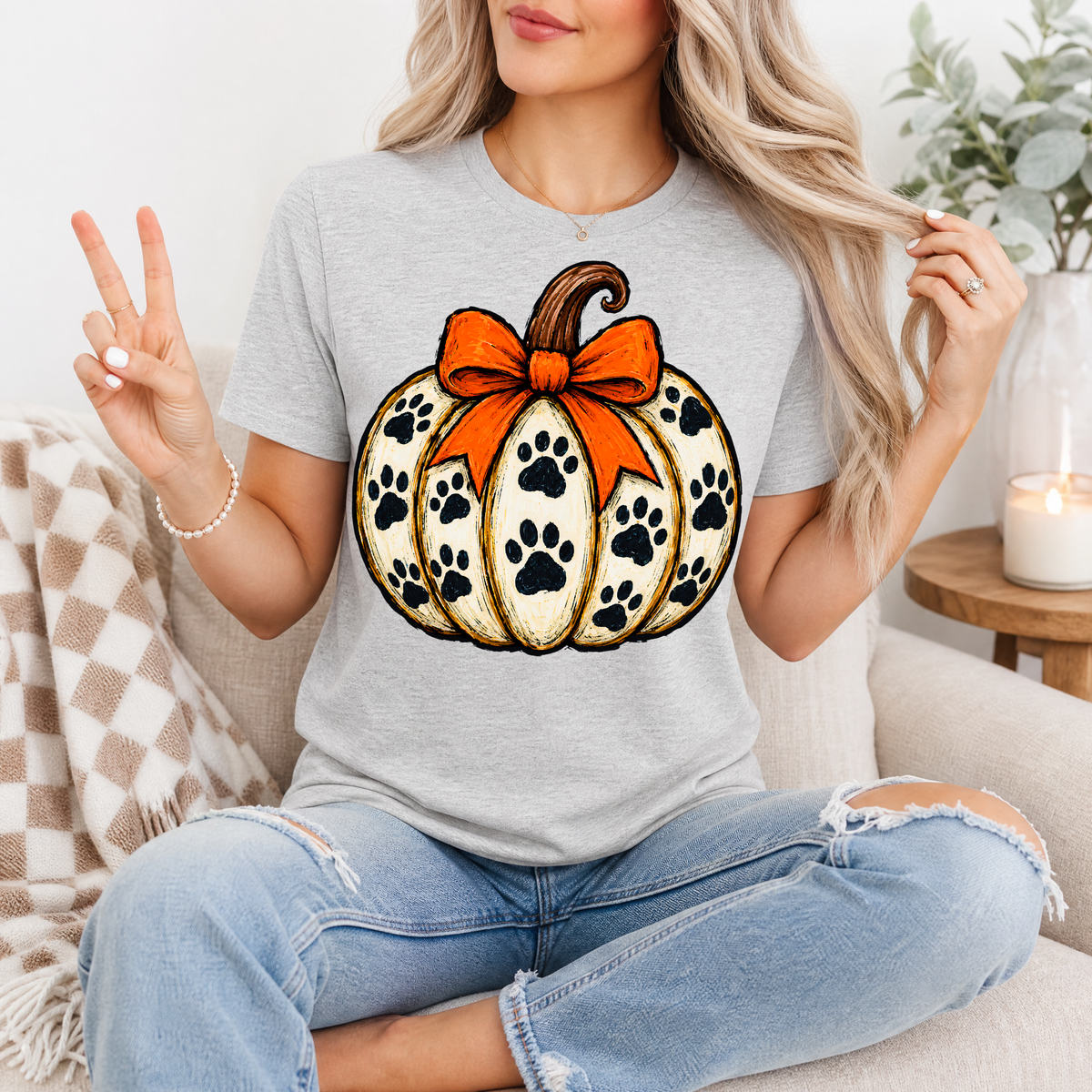 Paw Pumpkin Premium Graphic Tee