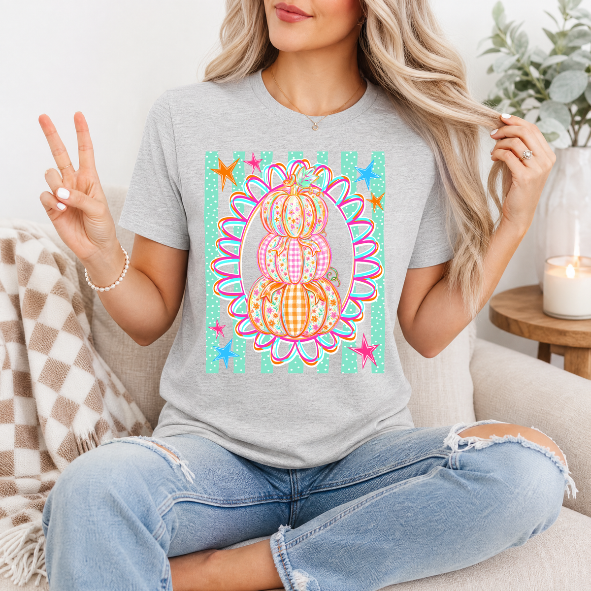 Pumpkin Stack Premium Graphic Tee