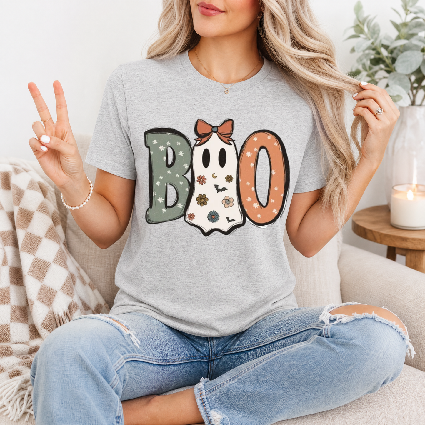 Boo Bow Ghost Premium Graphic Tee