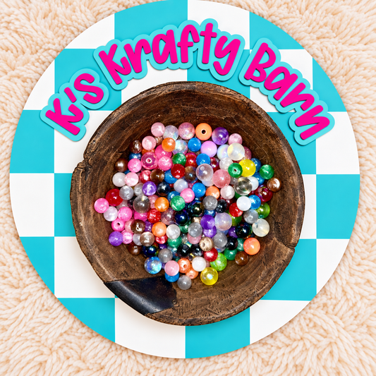 8–14mm Acrylic Bead Mix | Assorted Colors & Finishes