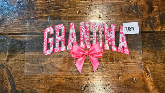#789 Grandma Pink Bow K's Krafty Barn
