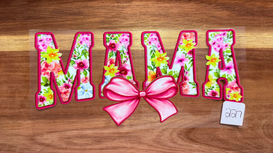 #227 Mama floral with a big bow K's Krafty Barn