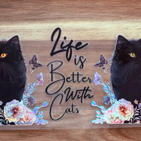 #48 Life is better with cats-holographic K's Krafty Barn