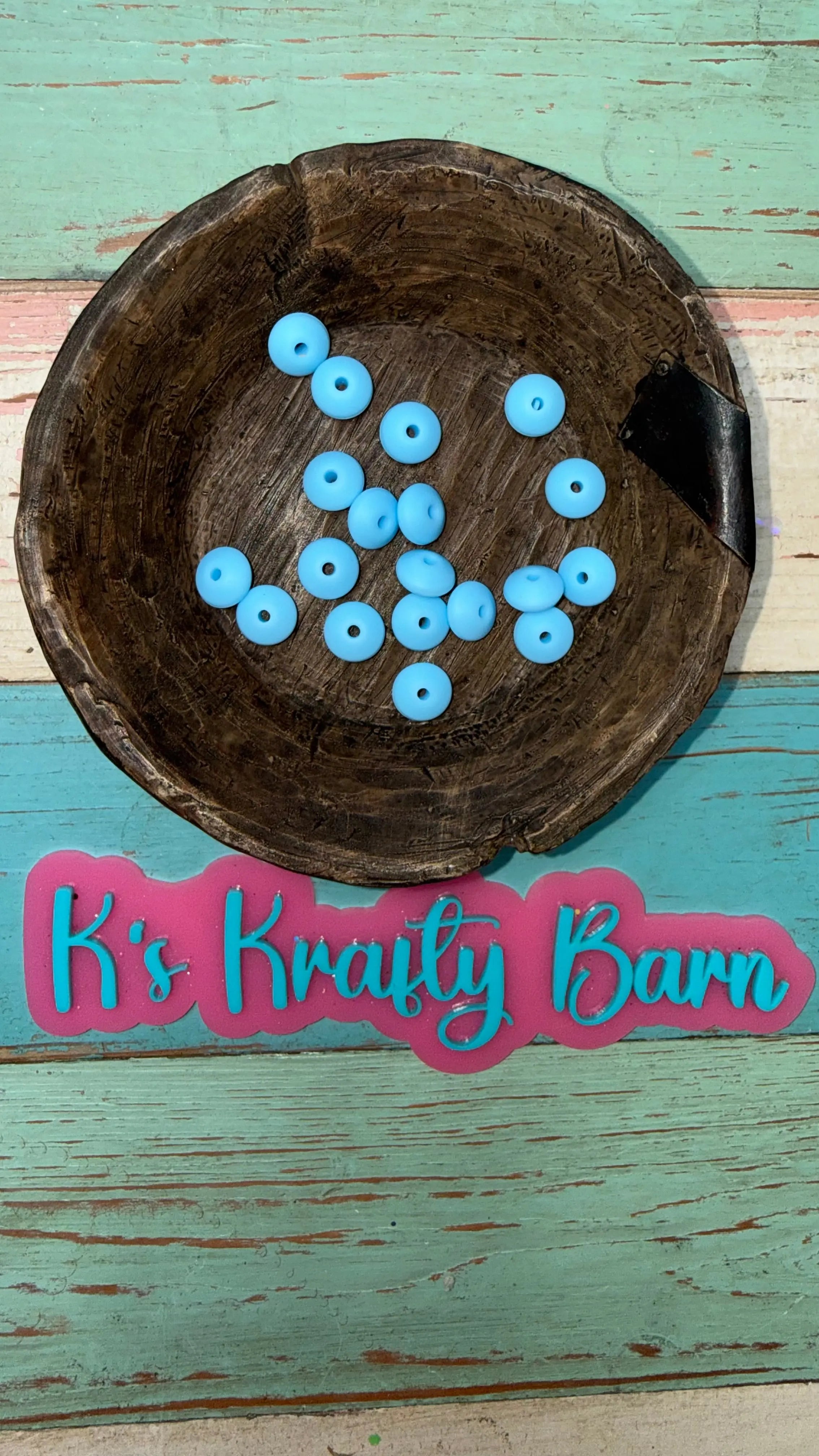 12mm Silicone Lentil spacers for beadable items-20pk K's Krafty Barn
