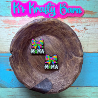 Silicone Focal Bead- Autism puzzle Mama bow K's Krafty Barn
