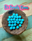 Wholesale 15mm Solid Silicone Beads- Aqua
