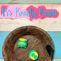 Silicone Focal Bead- 3D Lucky pot K's Krafty Barn
