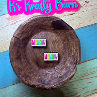 Silicone Focal Bead- Neon MeMaw K's Krafty Barn