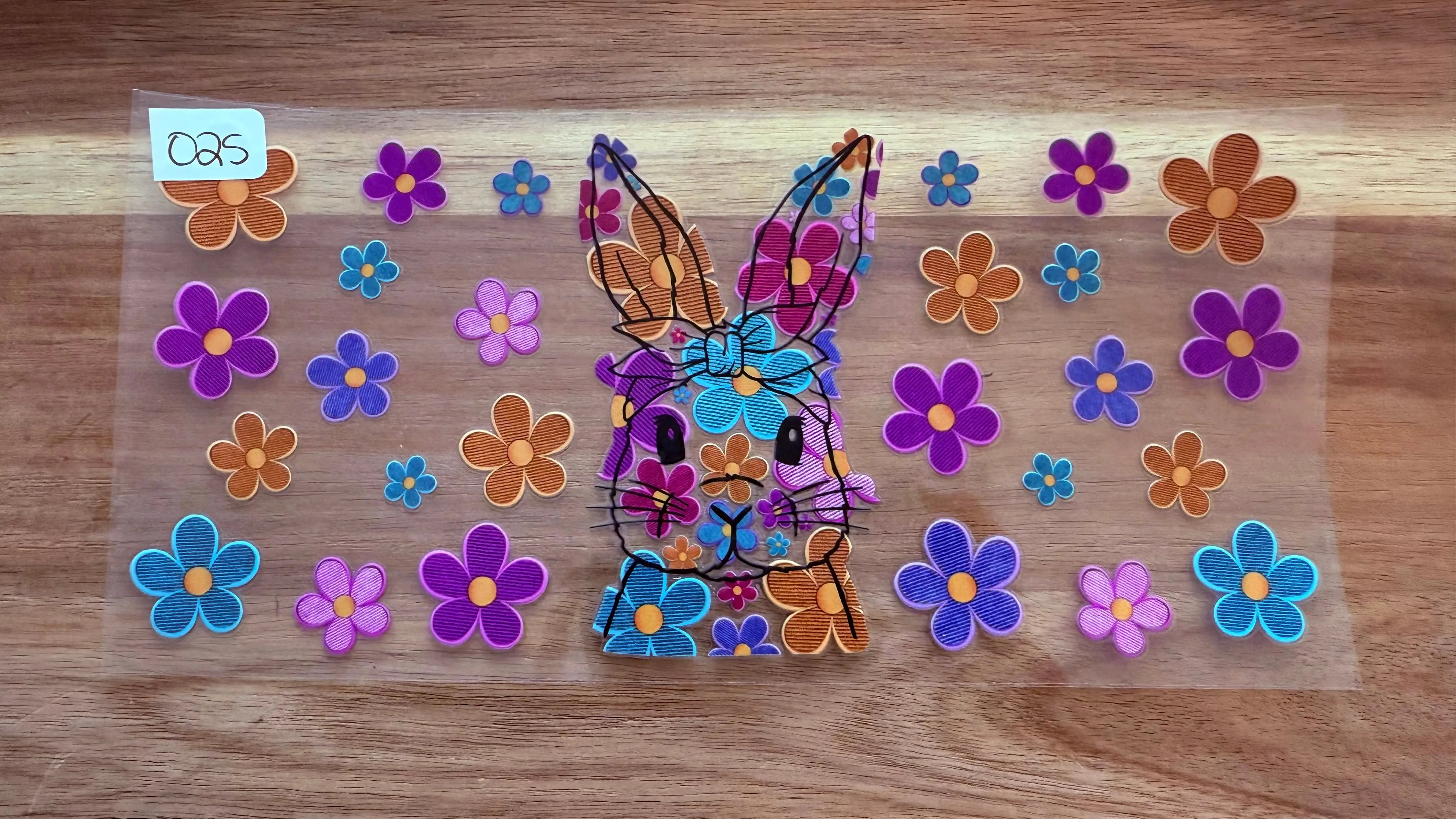 #25 Rabbit with flowers K's Krafty Barn
