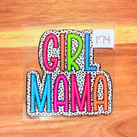 #174 Colorful Girl Mama with black and white K's Krafty Barn