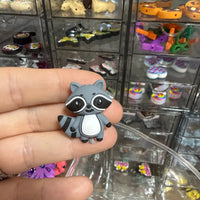 Silicone Focal Bead- 3D Raccoon K's Krafty Barn