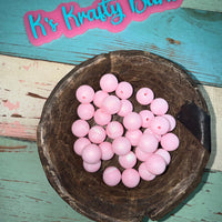 15mm Solid Silicone Beads-Cotton Candy Swirl