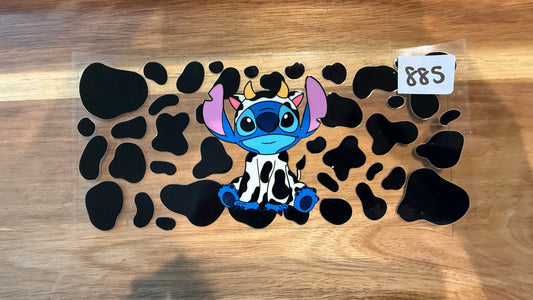 #885 Blue Alien cowprint
