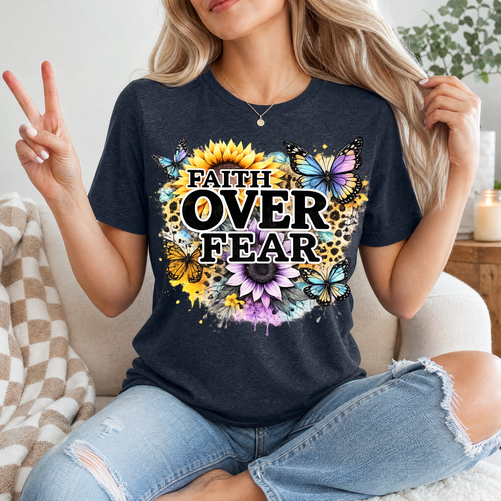Faith Over Fear Premium Graphic Tee