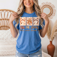Fall for Jesus He Never Leaves Christian Graphic Tee