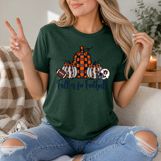 Fall Is For Football - Auburn Premium Graphic Tee
