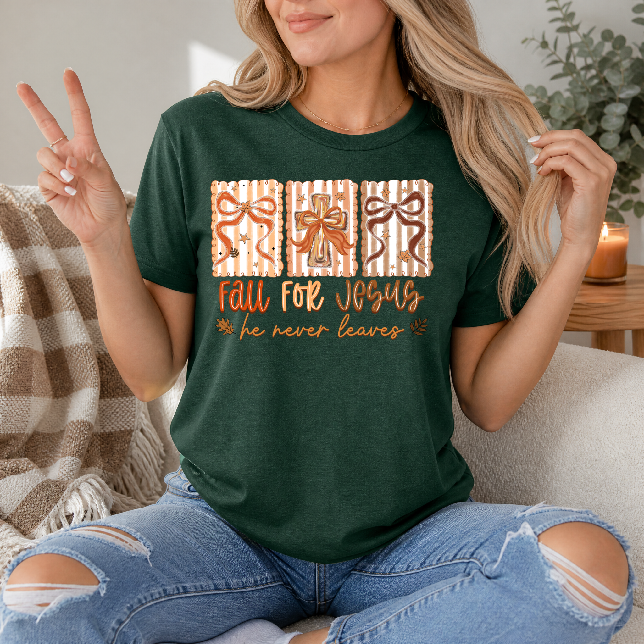 Fall for Jesus Premium Graphic Tee