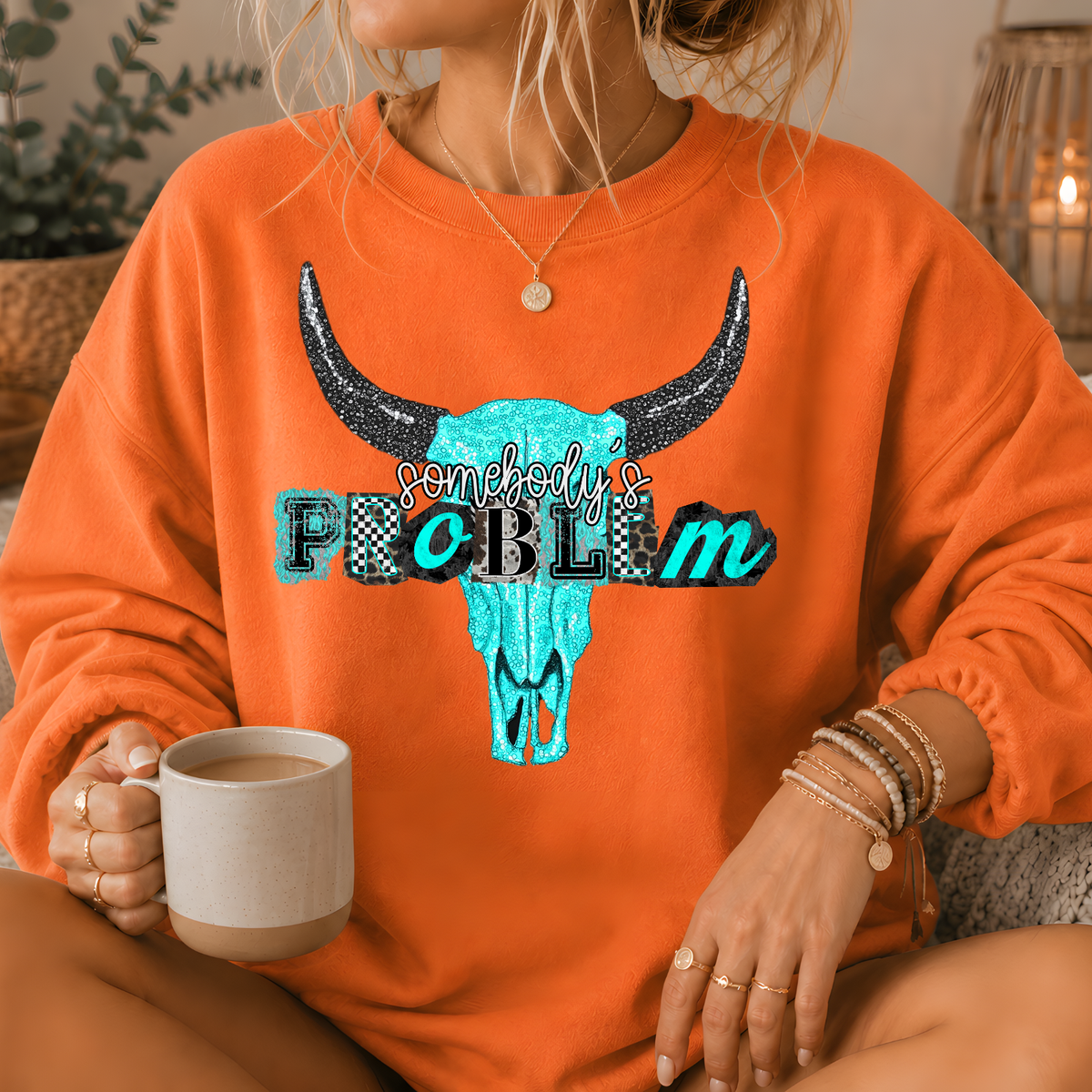Somebody's Problem Longhorn Crewneck Sweatshirt