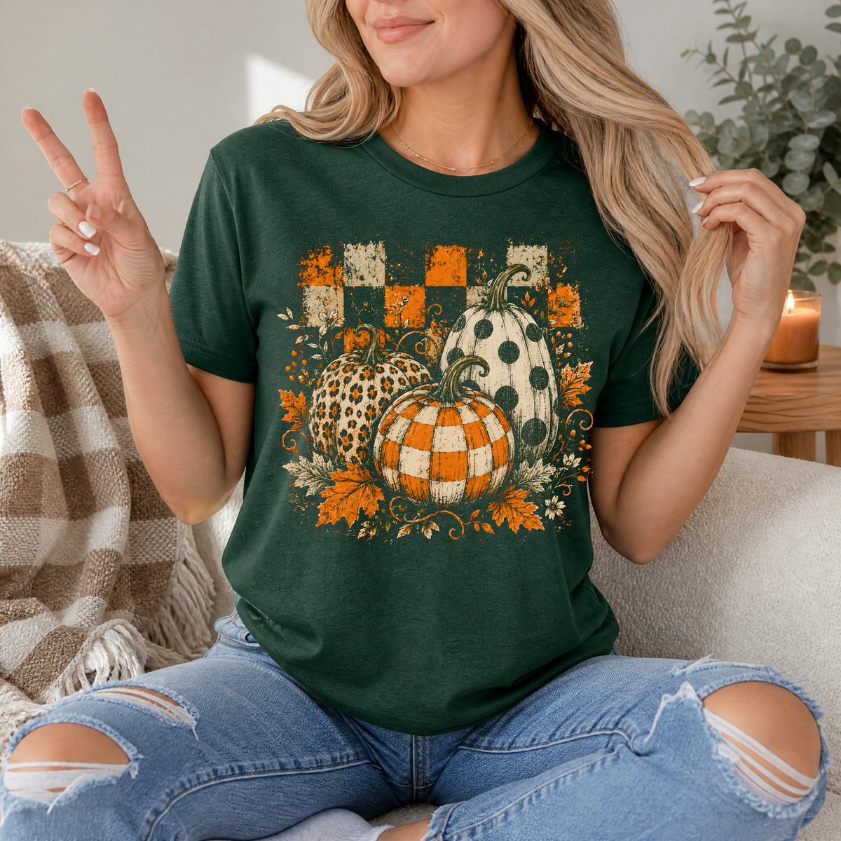 Leopard Pumpkin Premium Graphic Tee