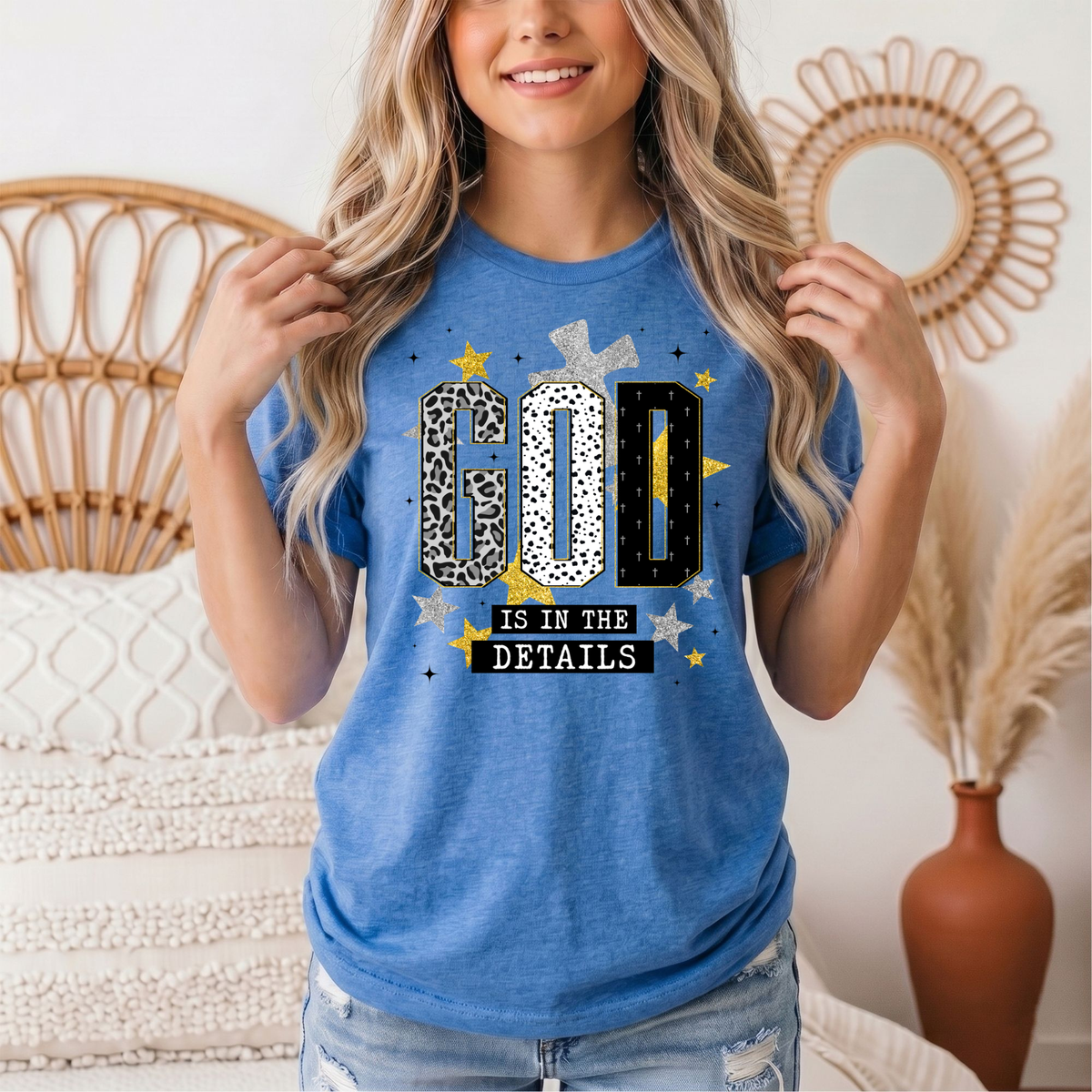 God Is in the Details Christian Graphic Tee