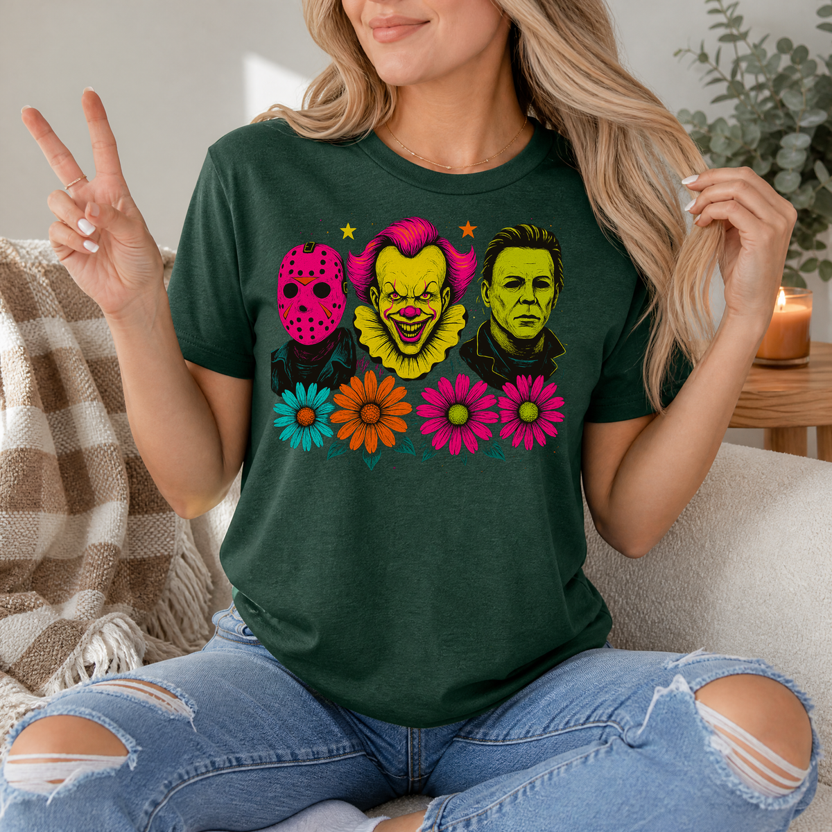 Neon Horror Premium Graphic Tee