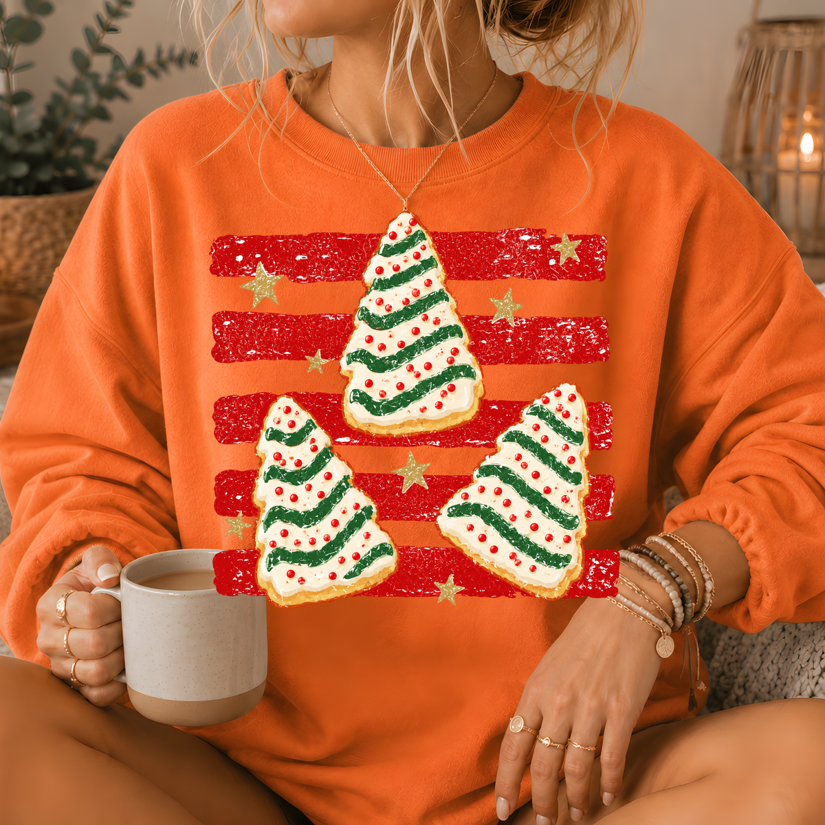 Christmas Tree Snack Cake Crewneck Sweatshirt