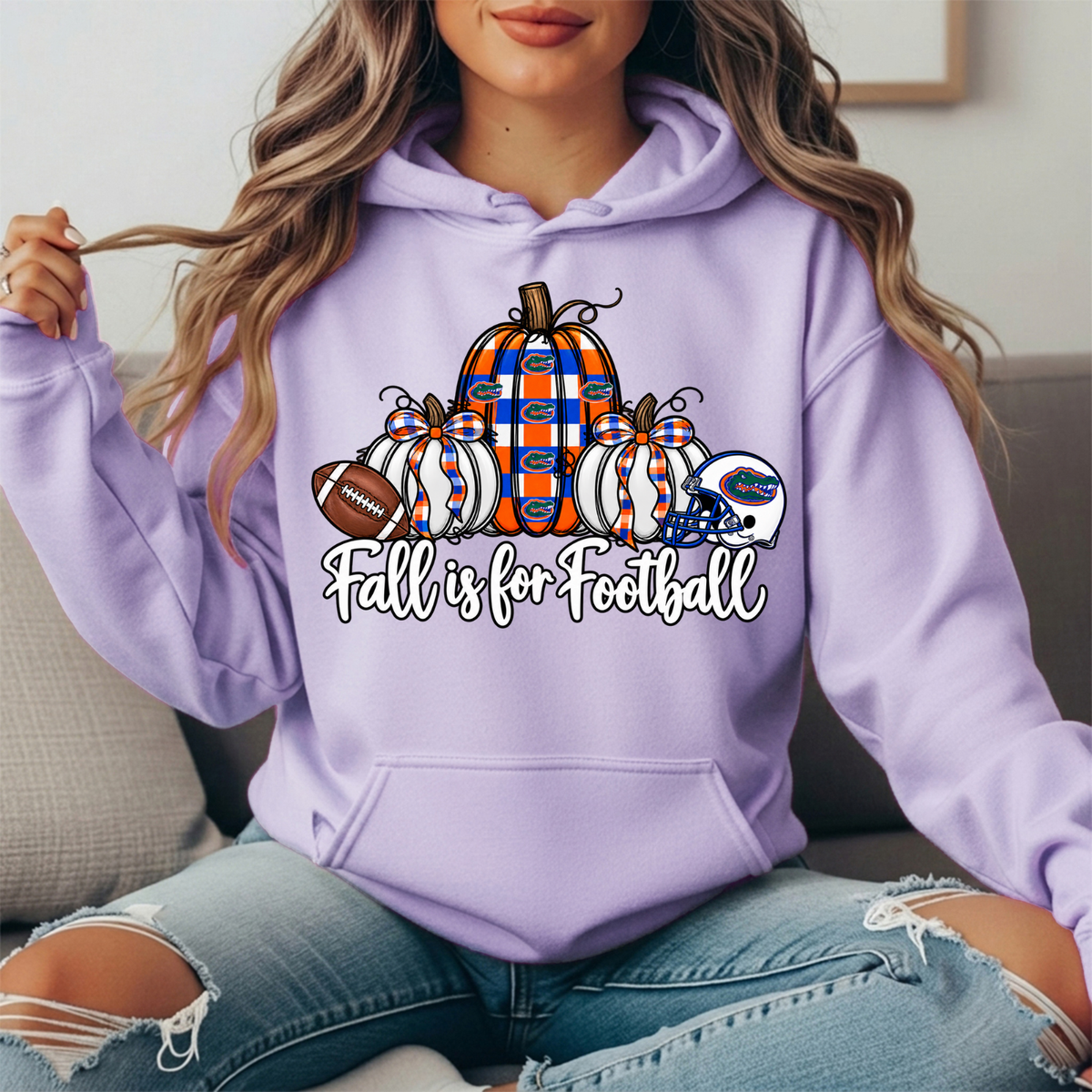 Florida Gators Fall Is for Football Pumpkin Graphic Hoodie
