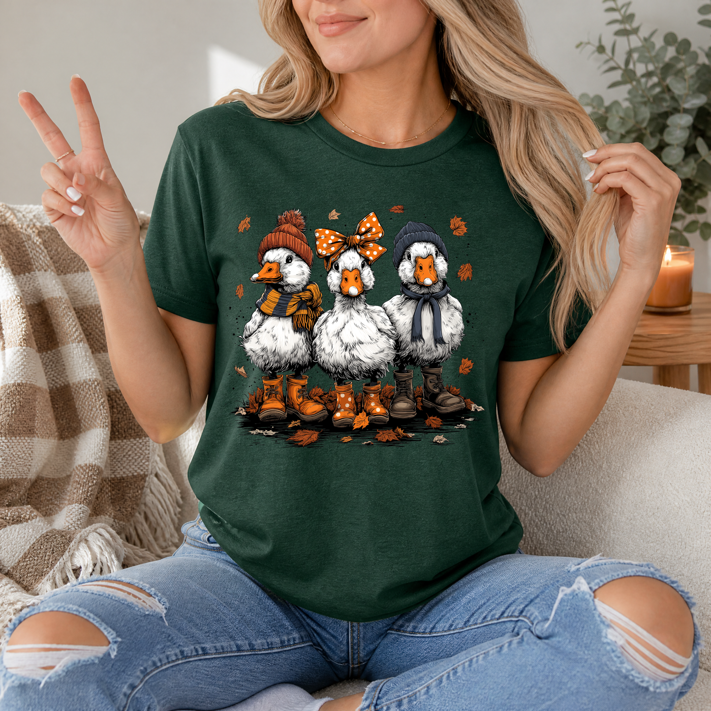 Autumn Duck Trio Premium Graphic Tee