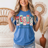 Jesus Is the Reason for the Season Christmas Graphic Tee