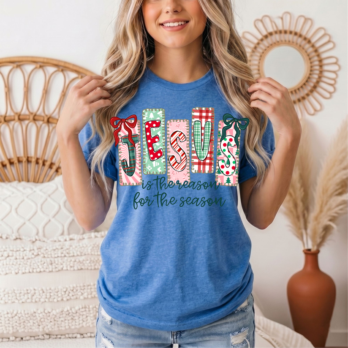 Jesus Is the Reason for the Season Christmas Graphic Tee