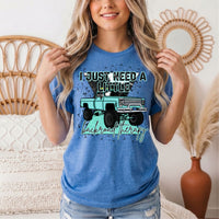 Backroad Therapy Turquoise Truck Graphic Tee