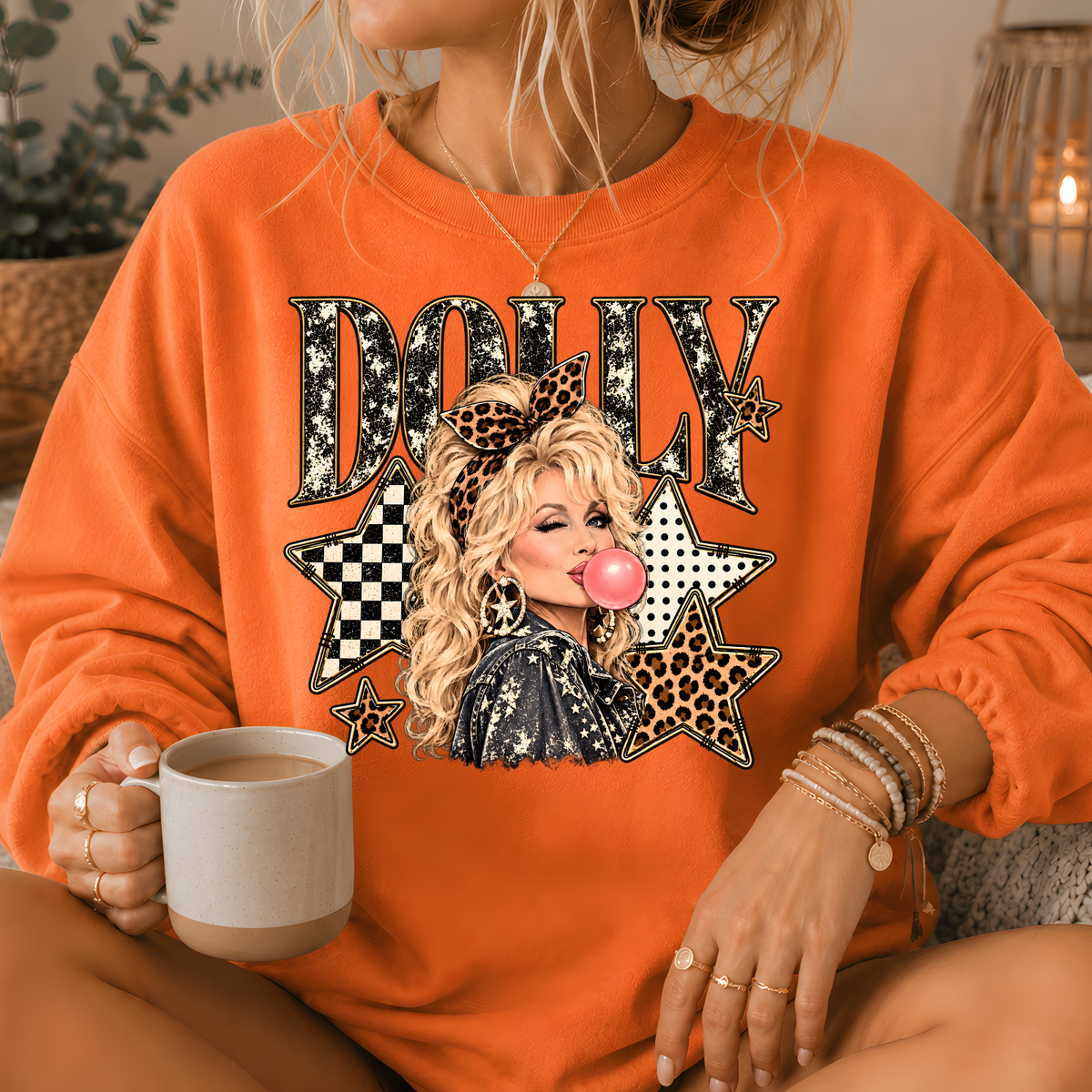 Dolly Bubblegum & Stars Crewneck Sweatshirt