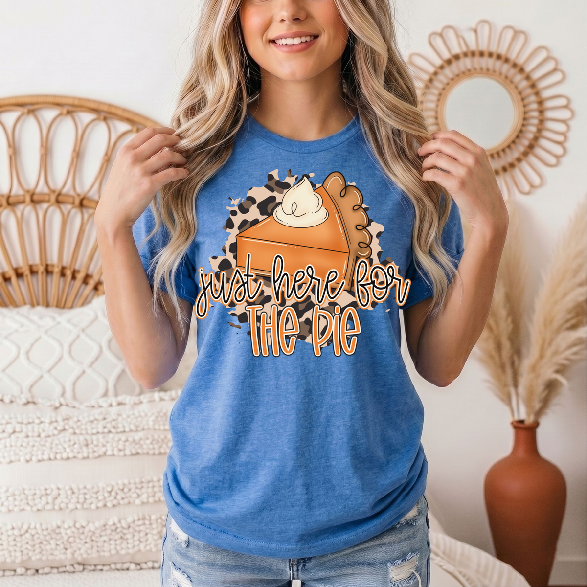 Just Here for the Pie Pumpkin Pie Graphic Tee