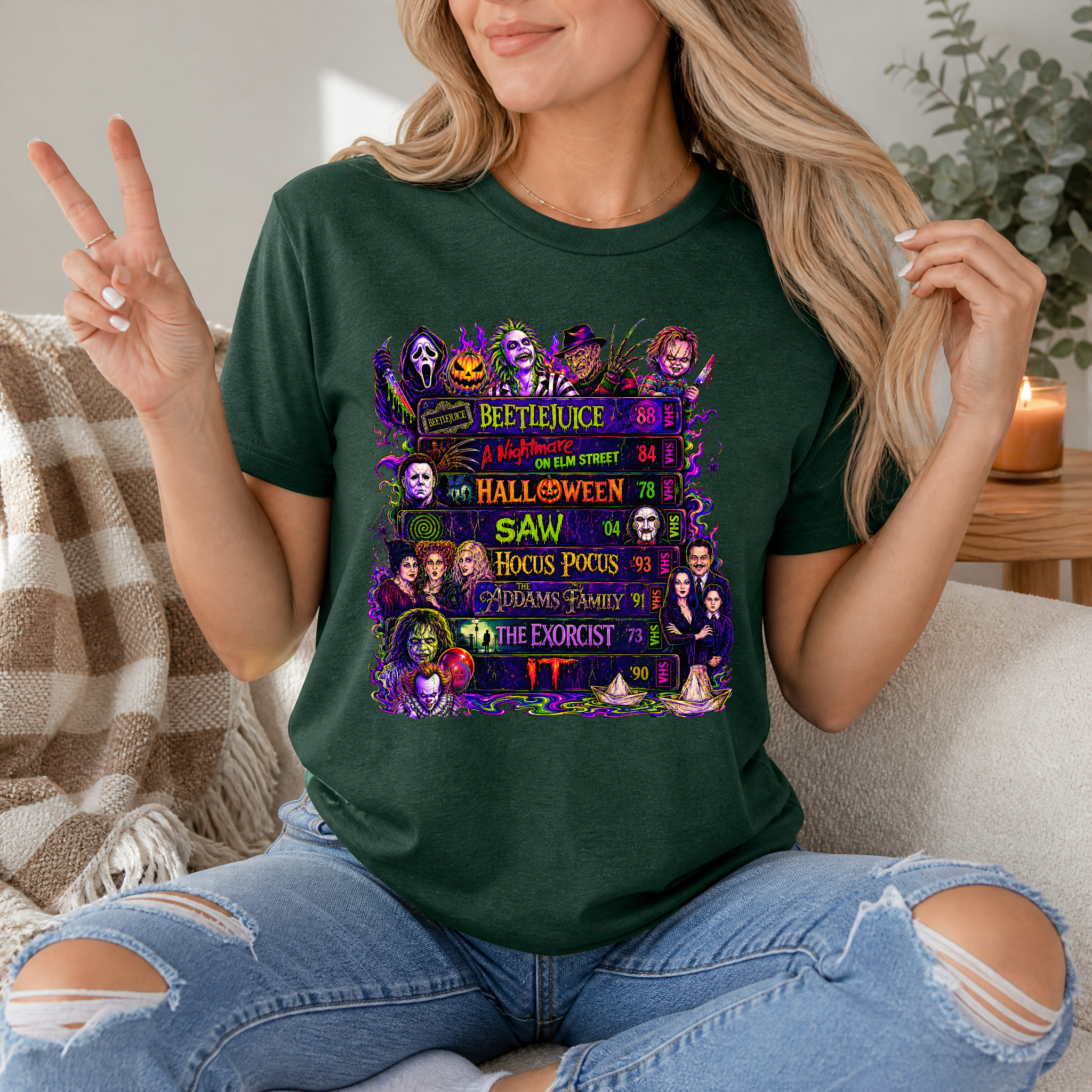 90's Halloween VHS Premium Graphic Tee