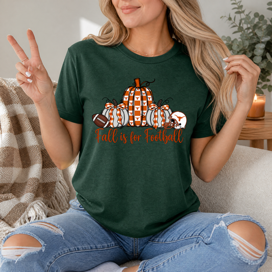 Fall Is For Football - Texas Premium Graphic Tee
