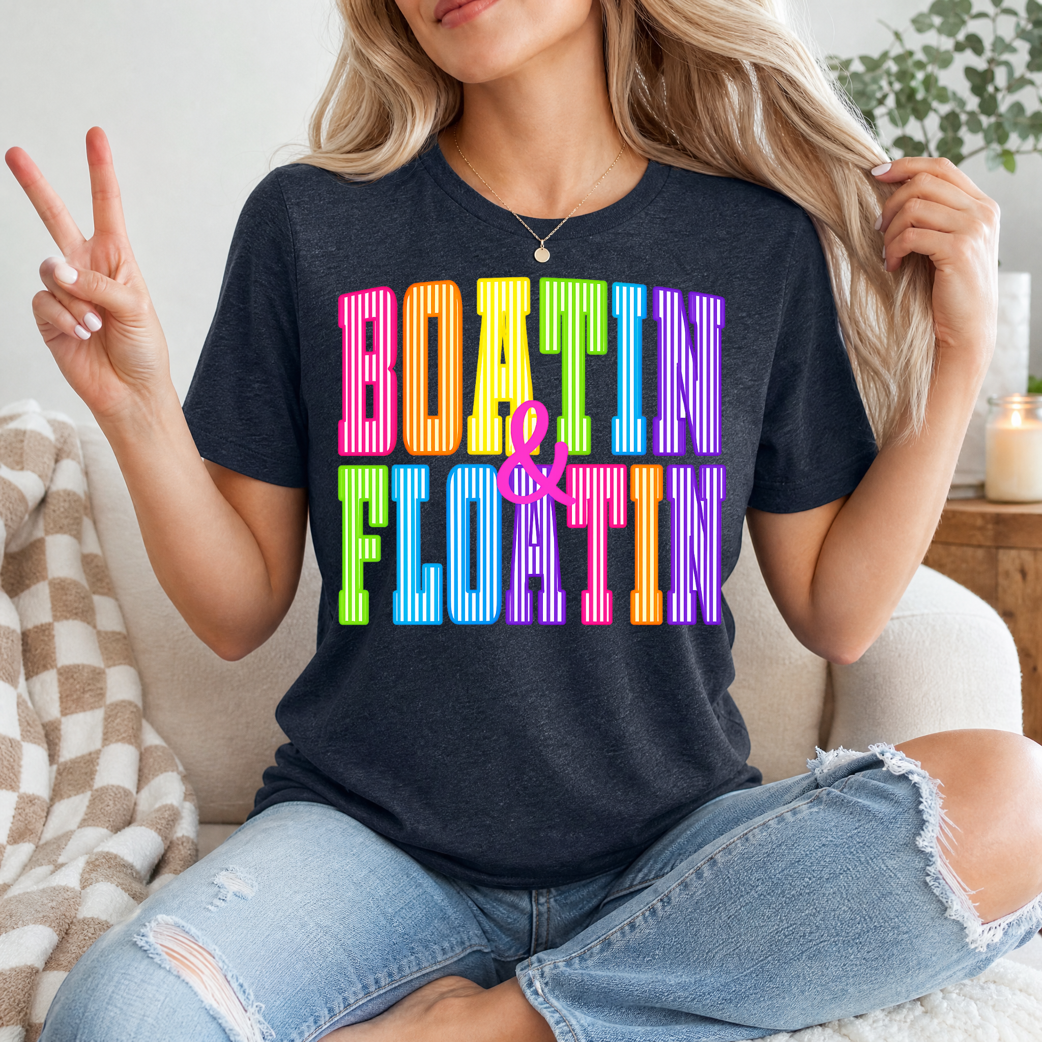 Boatin & Floatin  Premium Graphic Tee