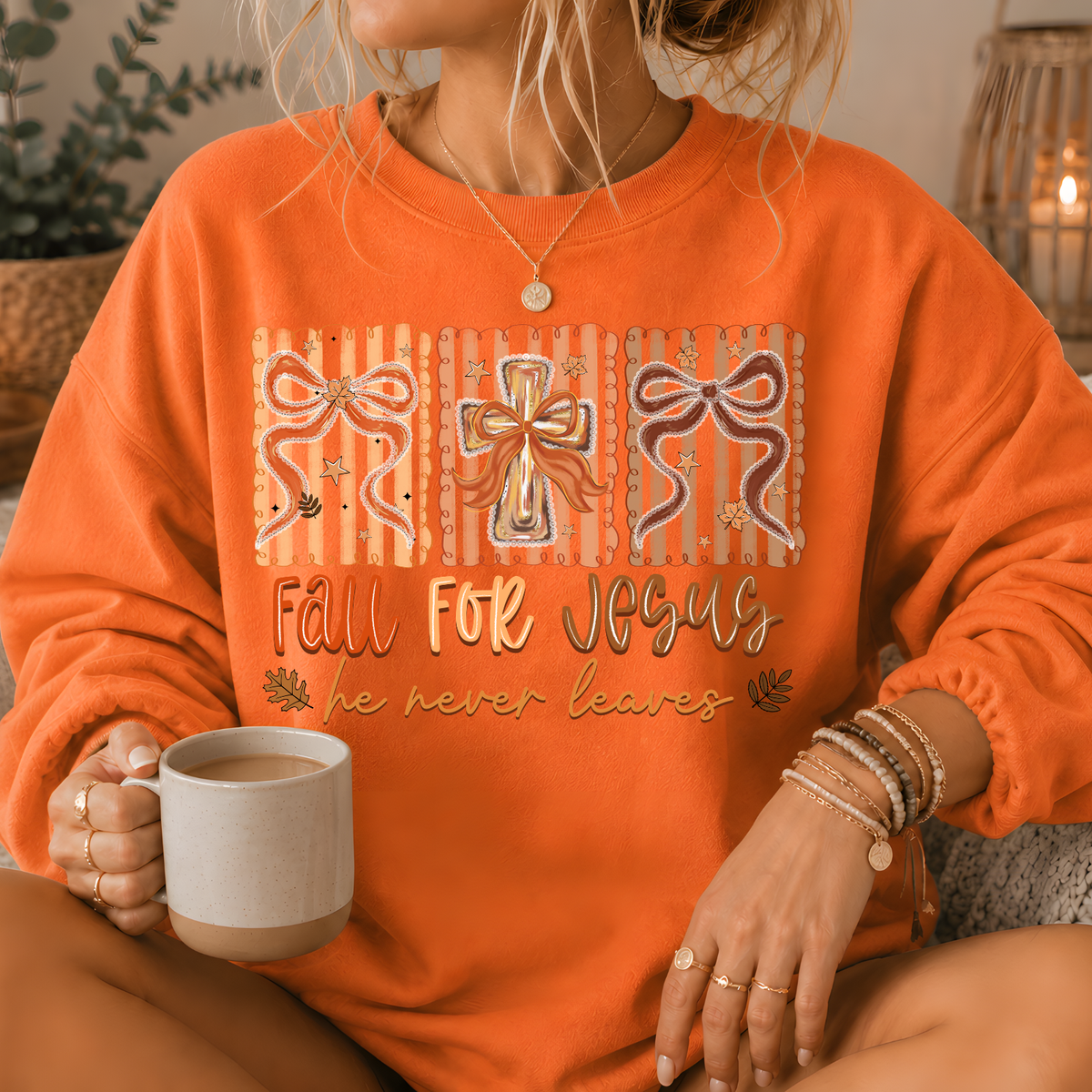Fall For Jesus Crewneck Sweatshirt