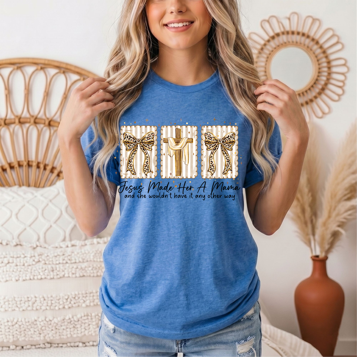 Jesus Made Her a Mama Christian Graphic Tee