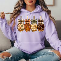 Fall Caramel Apples & Gingham Bows Graphic Hoodie