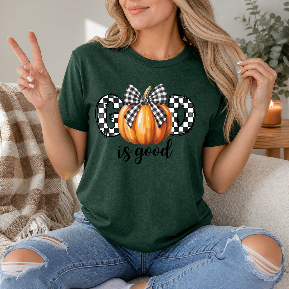 GOD is Good Pumpkin Premium Graphic Tee