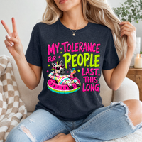 My Tolerance For People Premium Graphic Tee