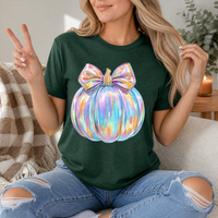 Sparkle Iridescent Pumpkin Premium Graphic Tee