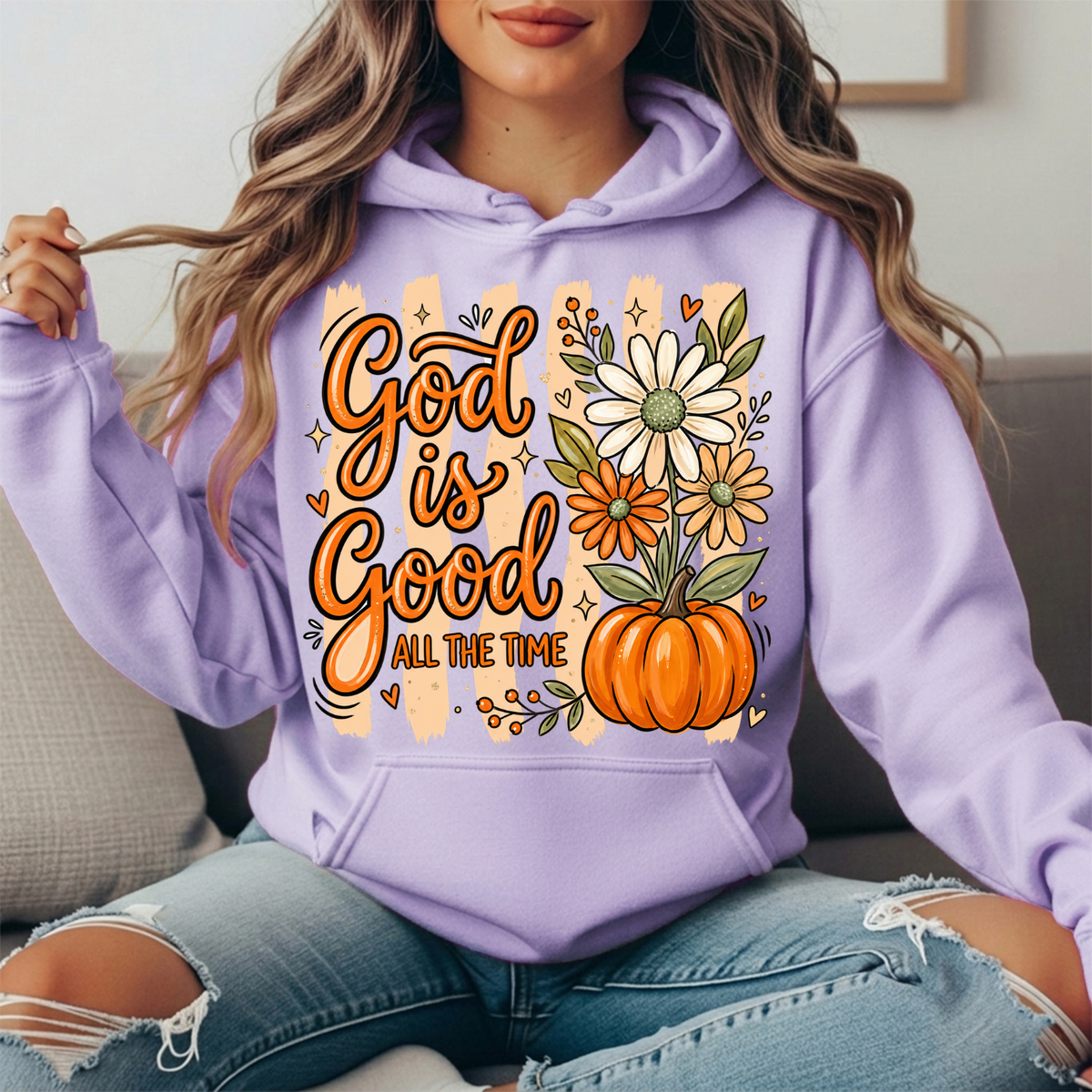 God Is Good Pumpkin Premium Hoodie Sweatshirt