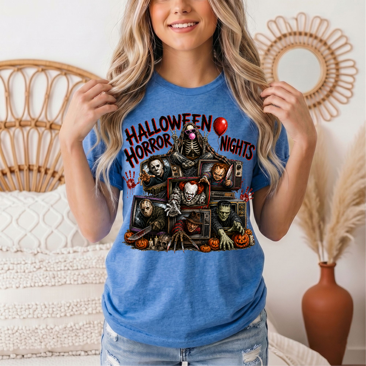 Halloween Horror Nights Vintage TV Graphic Tee