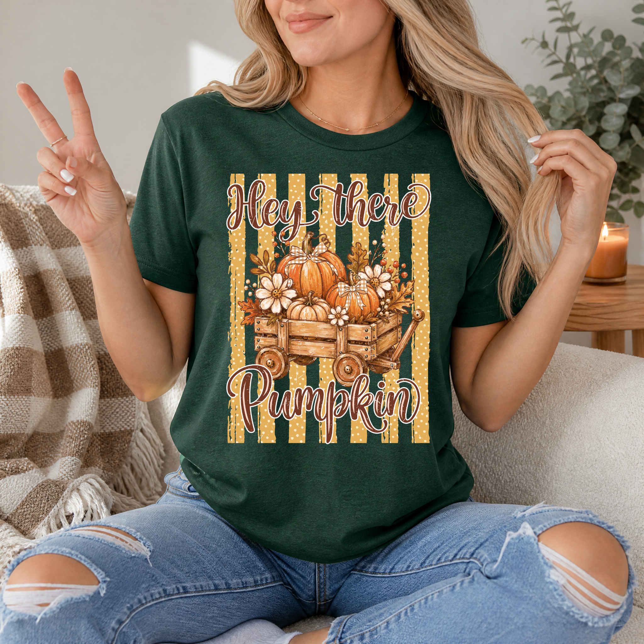 Hey There Pumpkin Cart Premium Graphic Tee