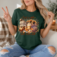 Just a Girl Who Loves Fall Football Premium Graphic Tee