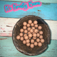15mm Solid Silicone Beads- Latte