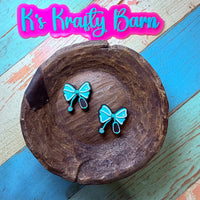 Silicone Focal Bead- Blue nurse stethoscope bow K's Krafty Barn